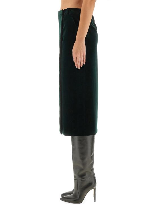 25FW 생로랑 미디 스커트 826769 Y580T3181 GREEN - SAINT LAURENT