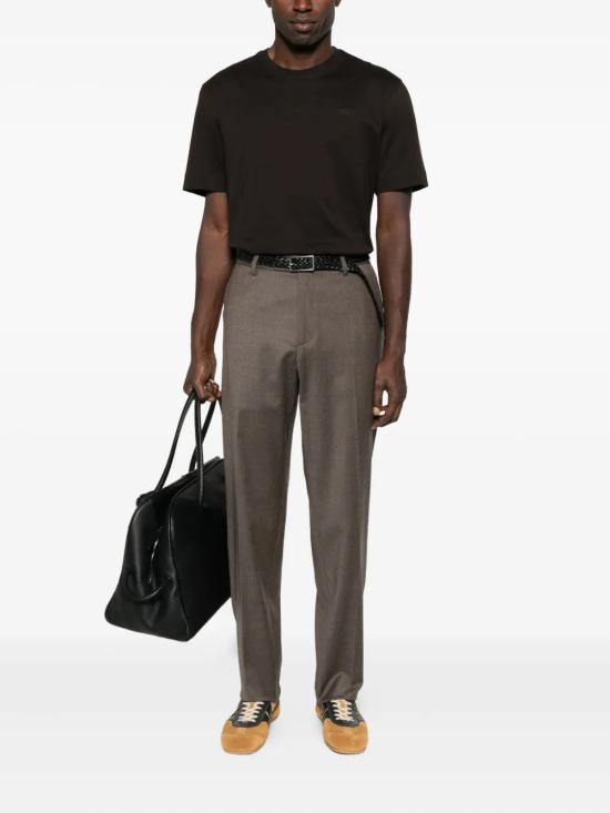 25FW 에르메네질도제냐 반팔 티셔츠 UG360A2 G765M09 BROWN - ERMENEGILDO ZEGNA