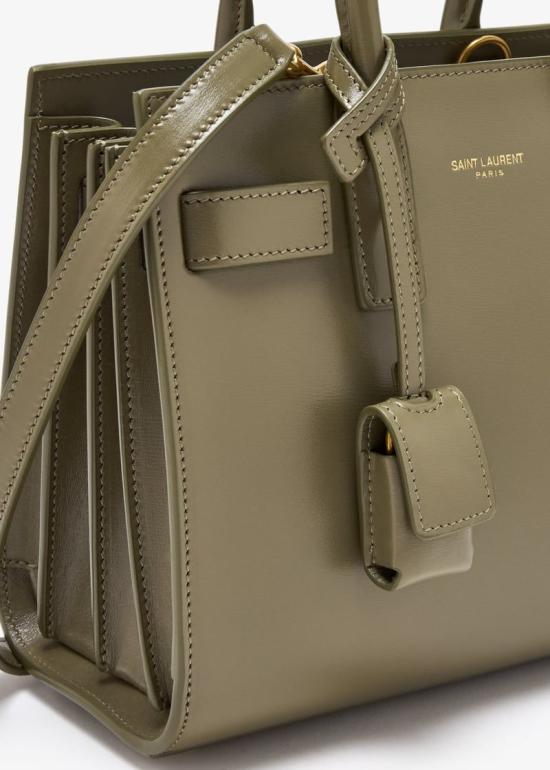 25FW 생로랑 스무스 레더 클래식 삭 드 주르 나노 392035 02G9W3798 GREEN - SAINT LAURENT