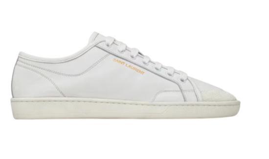 25FW 생로랑 GYM 짐 스무스 레더 스니커즈 820087 00N009030 WHITE