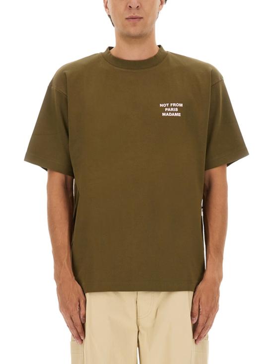 25FW 드롤드무슈 반팔 티셔츠 TS203 CO002KAKI BROWN