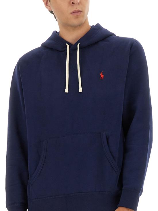 25FW 폴로 랄프로렌 포니 자수 플리스 후드 티셔츠 710766778 007CRUISENAVY BLUE - POLO RALPH LAUREN