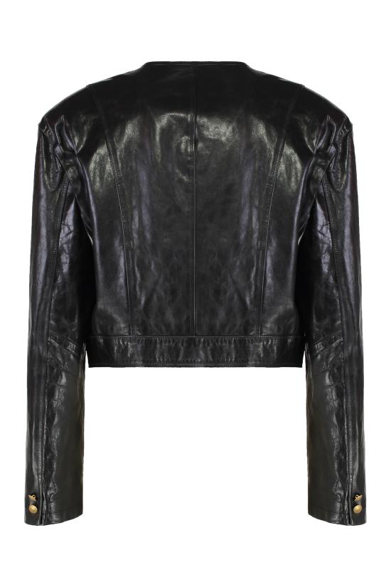 24FW 하프보이 가죽 자켓 HFW241WLJK120066999 black - HALFBOY