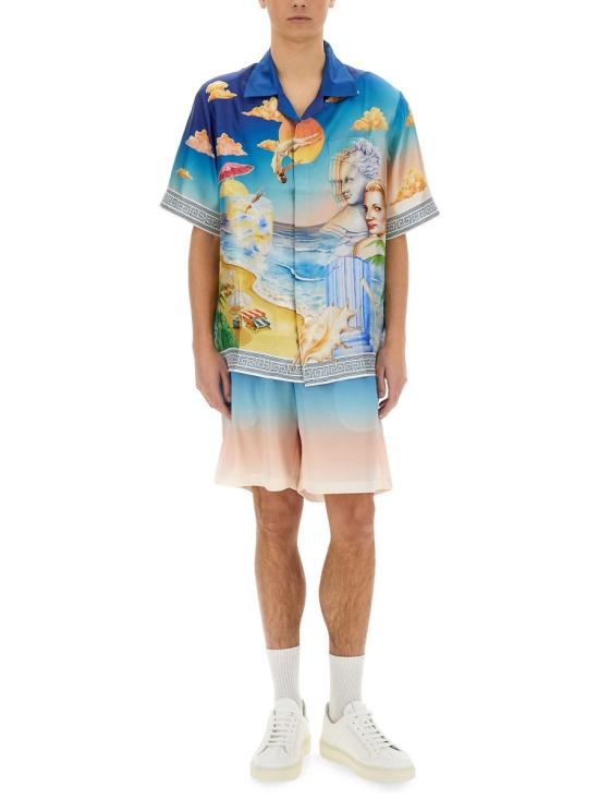 25SS 카사블랑카 스트레이트 팬츠 MPS25JTR224 01BLUEGRADIENT MULTICOLOUR - CASABLANCA