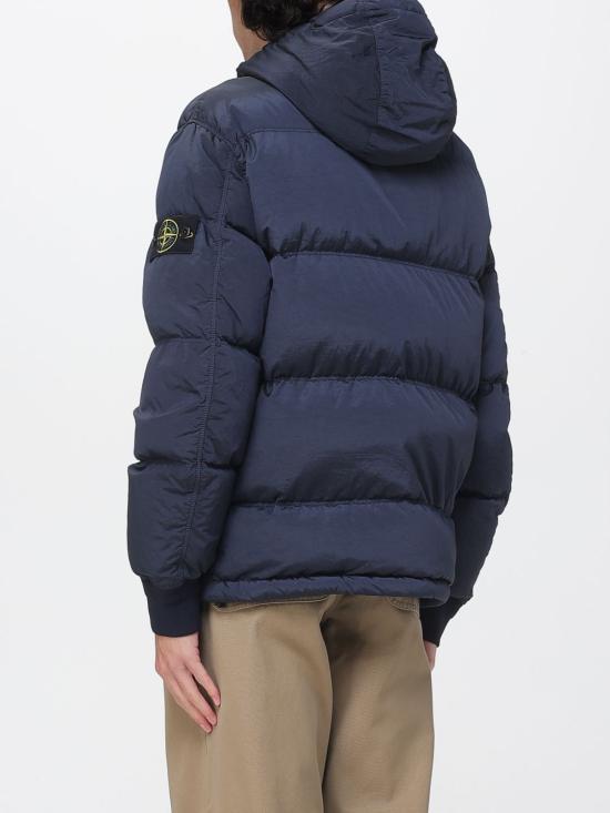 25FW 스톤 아일랜드 나일론 메탈 에코닐 후드 다운 파카 4100088S0019 V0020 Blue - STONE ISLAND