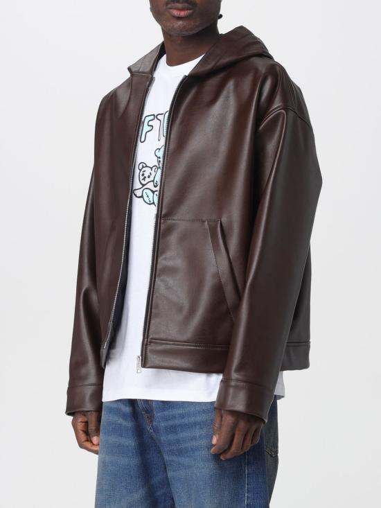 25FW 엠에스지엠 가죽 자켓 3940MH24A257509 30 Brown - MSGM