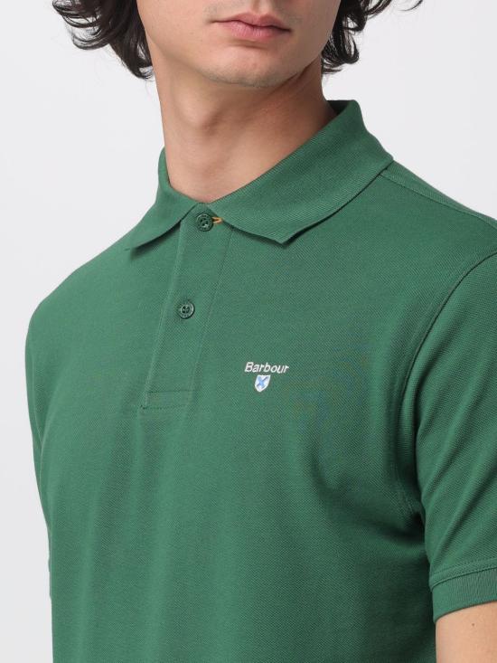 25FW 바버 폴로 티셔츠 MML0012 OL72 Grass Green - BARBOUR