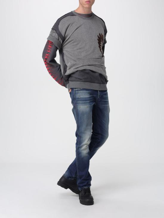 25FW 디젤 긴팔 티셔츠 A186540AGCB 9AW Grey - DIESEL