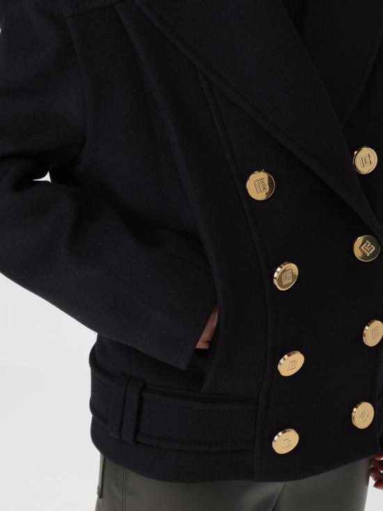 25FW 발망 코트 FF1UA095WD10 0PA Black - BALMAIN