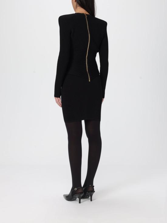 25FW 발망 롱 원피스 FF1R9327KI51 0PA Black - BALMAIN