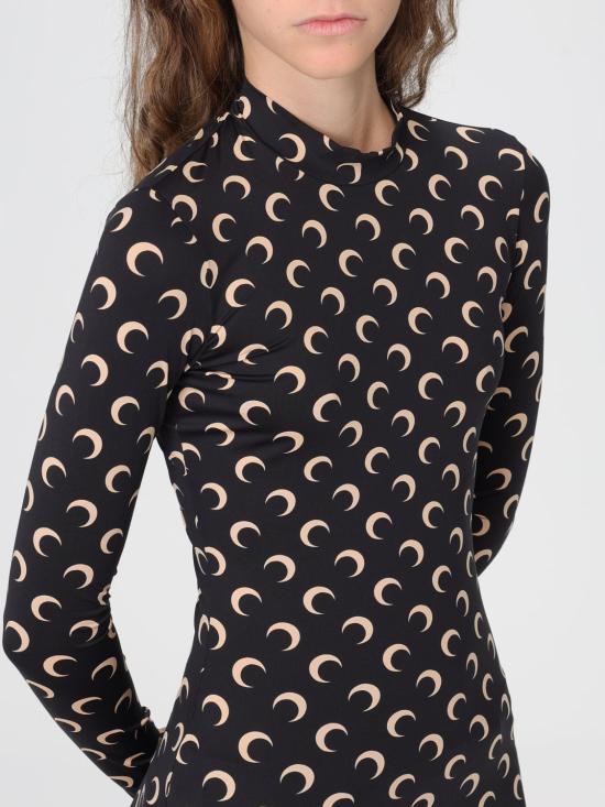 25FW 마린세르 문 프린티드 저지 롱슬리브 하이텍 탑  WTS005ACJER0001 TA10 Black - MARINE SERRE