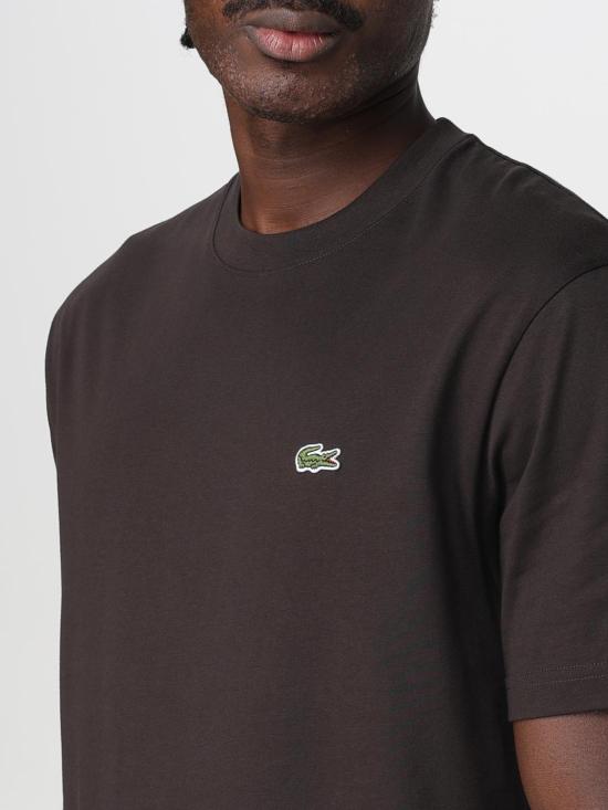 25FW 라코스테 반팔 티셔츠 TH7318 SKB Brown - LACOSTE