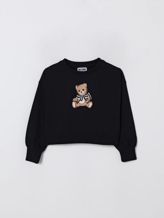 25FW [키즈] 모스키노 풀오버 HDF06GLDA16 60100 Black