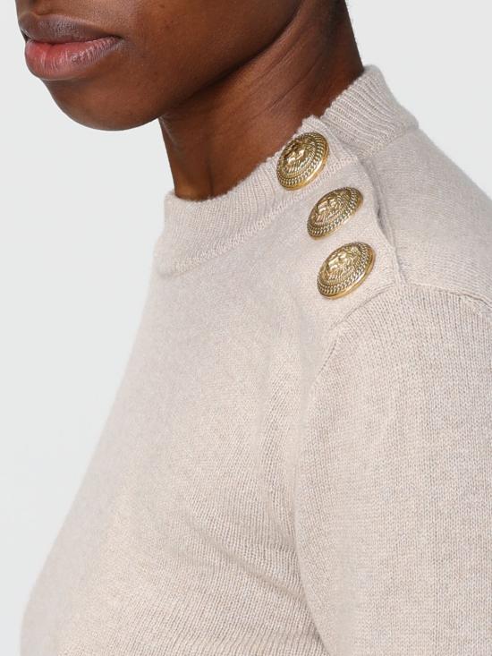 25FW 발망 스웨터 FF1KD095KI87 0BX Beige - BALMAIN