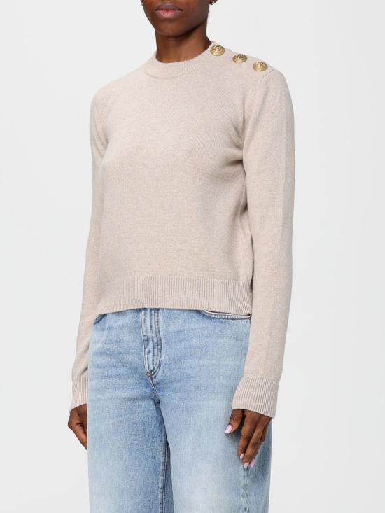 25FW 발망 스웨터 FF1KD095KI87 0BX Beige - BALMAIN