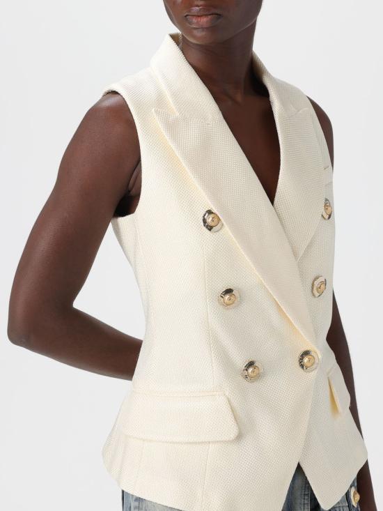 25FW 발망 베스트 FF1AG740VI29 0CF White - BALMAIN