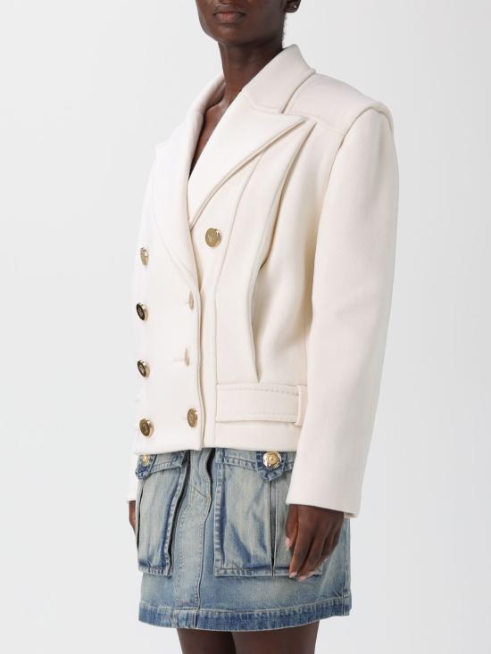 25FW 발망 코트 FF1UA095WB50 0FA White - BALMAIN