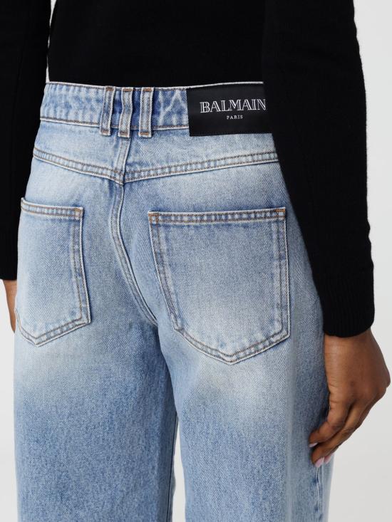 25FW 발망 데님 팬츠 FF0MI051DF97 6AW Blue - BALMAIN