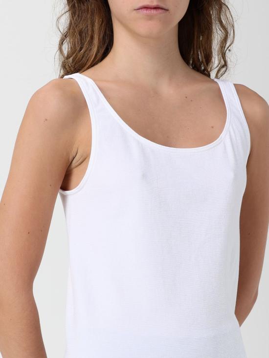 25FW 월포드 민소매 티셔츠 55045 1001 White - WOLFORD