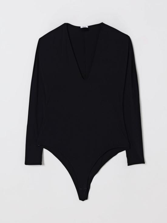 25FW 월포드 긴팔 티셔츠 79291 7005 Black - WOLFORD