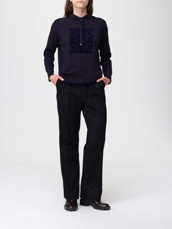 25FW 막스마라 스트레이트 팬츠 2521136072600 006 Black - MAX MARA