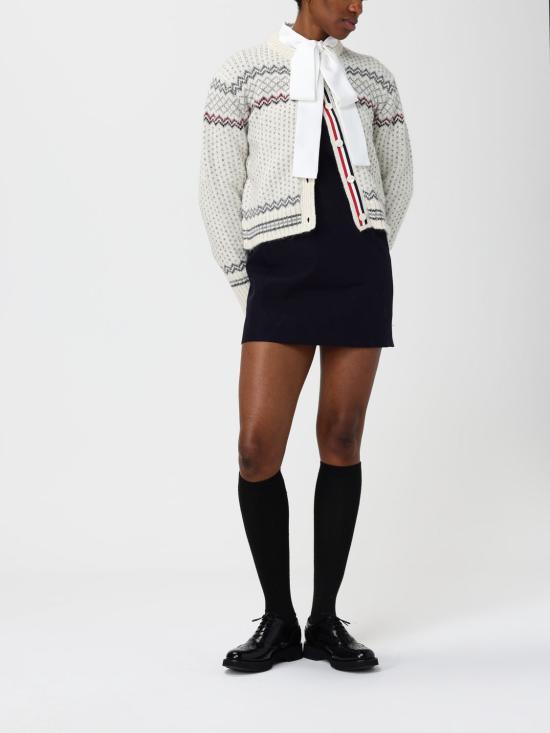 25FW 톰브라운 롱 원피스 FDSF38CF0582 415 Navy - THOM BROWNE