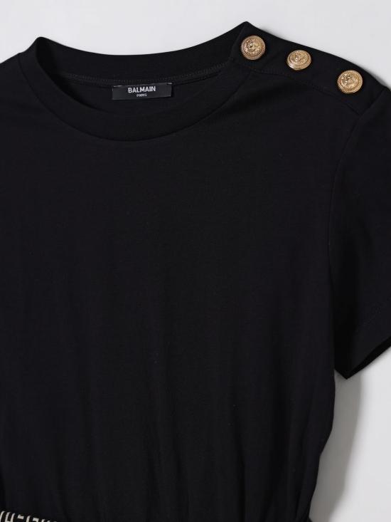 25FW [키즈] 발망 원피스 BX1A21Z2411 106NEA Black - BALMAIN