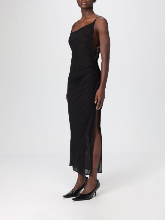 25FW 뮈글러 롱 원피스 25F3RO16986011 1999 Black - MUGLER
