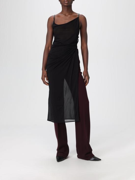 25FW 뮈글러 롱 원피스 25F3RO16986011 1999 Black - MUGLER