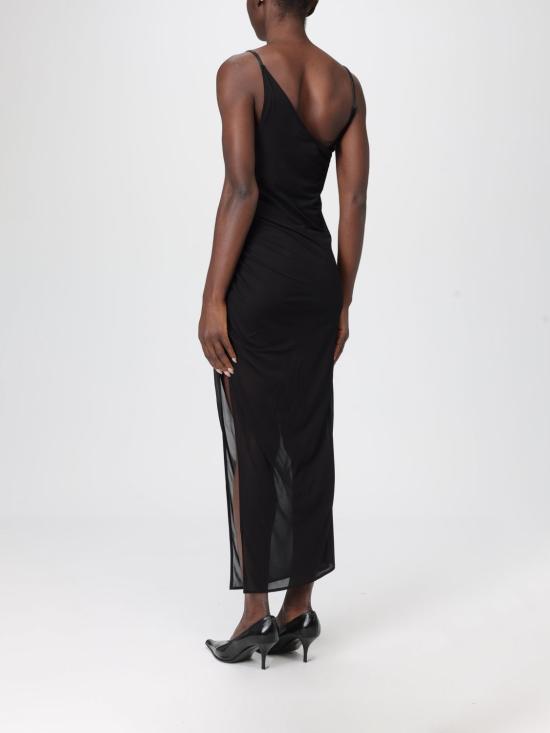 25FW 뮈글러 롱 원피스 25F3RO16986011 1999 Black - MUGLER