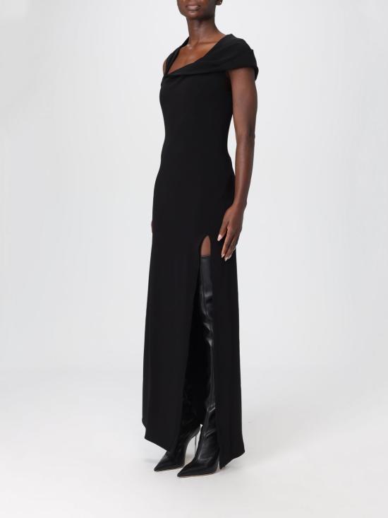 25FW 뮈글러 롱 원피스 25F1RO17796026 1999 Black - MUGLER