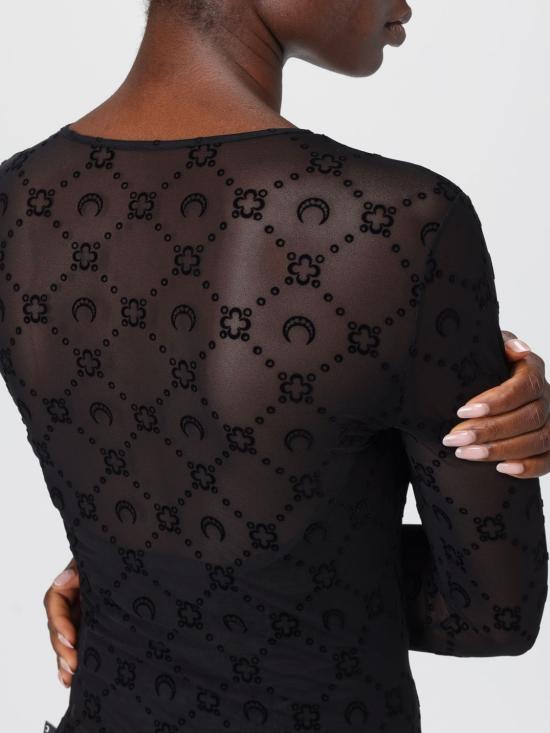 25FW 마린세르 롱 원피스 WDR267ACJER0005 BK99 Black - MARINE SERRE