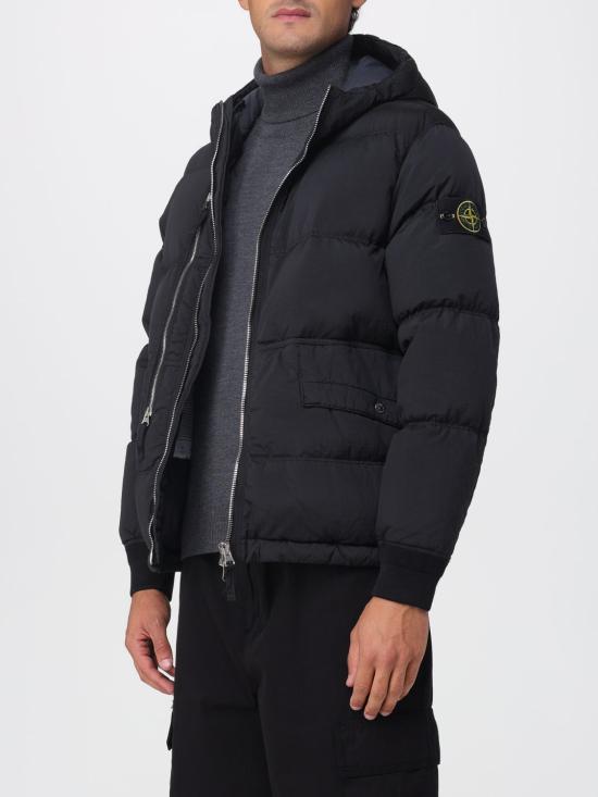 25FW 스톤 아일랜드 나일론 메탈 에코닐 후드 다운 파카 4100088S0019 V0029 Black - STONE ISLAND