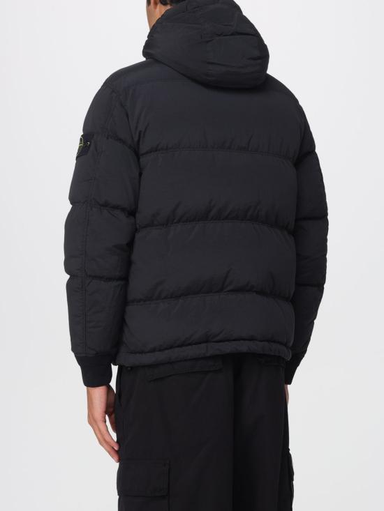 25FW 스톤 아일랜드 나일론 메탈 에코닐 후드 다운 파카 4100088S0019 V0029 Black - STONE ISLAND