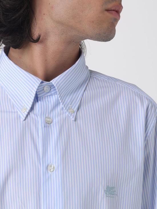 25FW 에트로 긴팔 셔츠 1K9648310 250 Gnawed Blue - ETRO