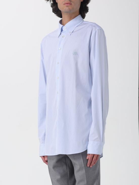 25FW 에트로 긴팔 셔츠 1K9648310 250 Gnawed Blue - ETRO