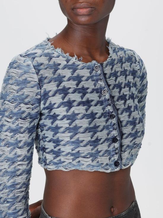 25FW 디젤 엠 헬라 크롭 탑 A214450EGCA 8ATA Blue - DIESEL