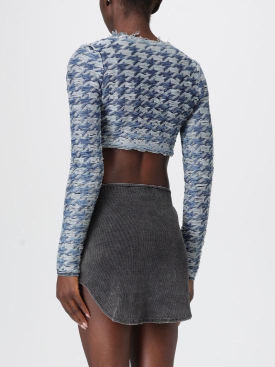 25FW 디젤 엠 헬라 크롭 탑 A214450EGCA 8ATA Blue - DIESEL