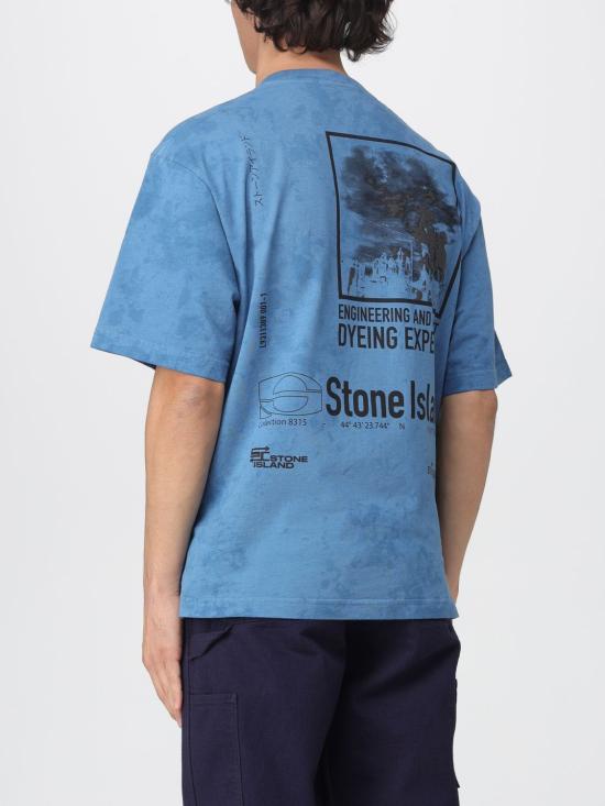 25FW 스톤 아일랜드 반팔 티셔츠 1200031S0019 V002B Gnawed Blue - STONE ISLAND