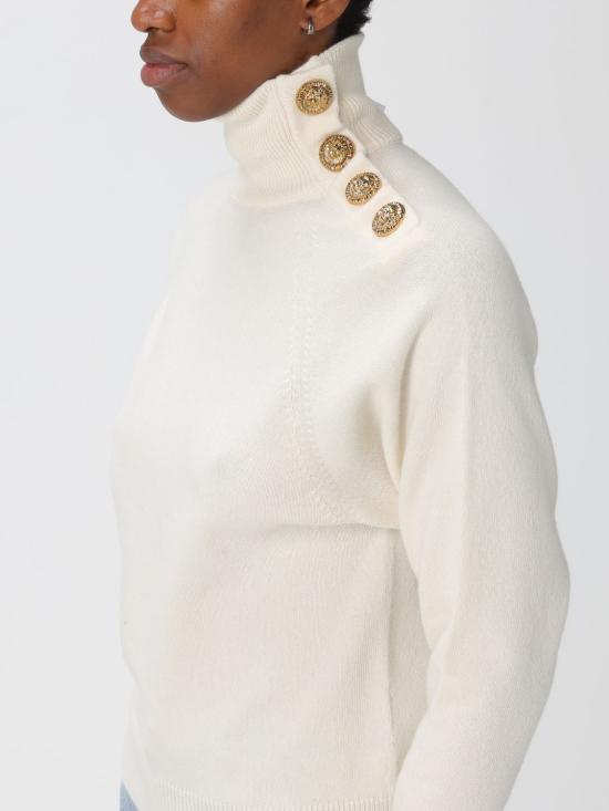 25FW 발망 스웨터 FF0KF100KI87 0KA White - BALMAIN