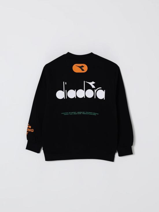 25FW [키즈] 디아도라 헤리티지 풀오버 F5DIJBSW027 110 Black - DIADORA HERITAGE