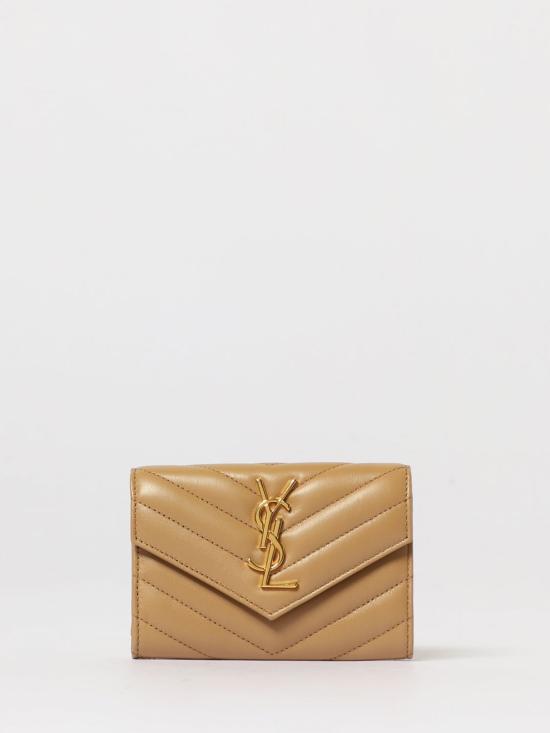 25FW 생로랑 카산드라 퀼티드 램스킨 스몰 엔벨로프 지갑 414404AAA44 2357 Leather