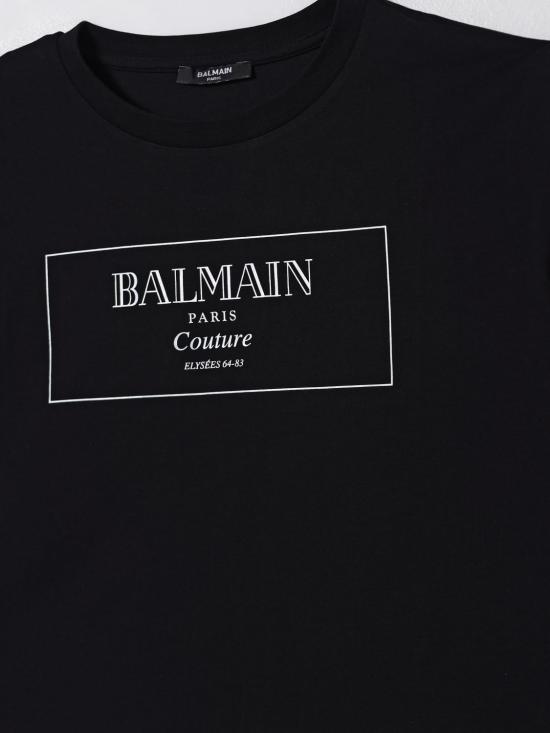 25FW [키즈] 발망 티셔츠 BX8A21Z3186 930BC Black - BALMAIN