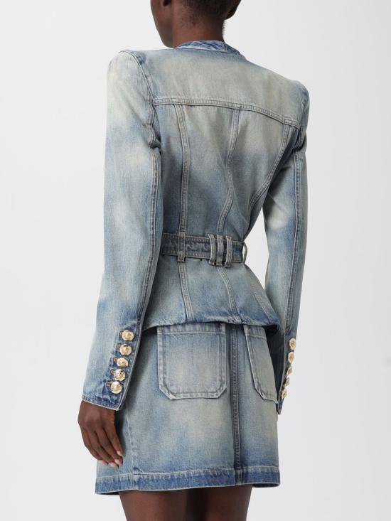 25FW 발망 자켓 FF1SI631DF79 6FC Blue - BALMAIN