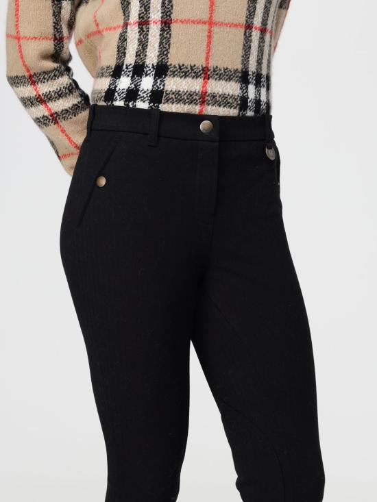 25FW 버버리 헤링본 스트레치 코튼 조드퍼 팬츠  8114845 Black - BURBERRY