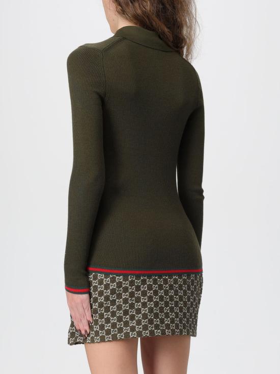 25FW 구찌 폴로 티셔츠 810315XKD8J 3450 Forest Green - GUCCI