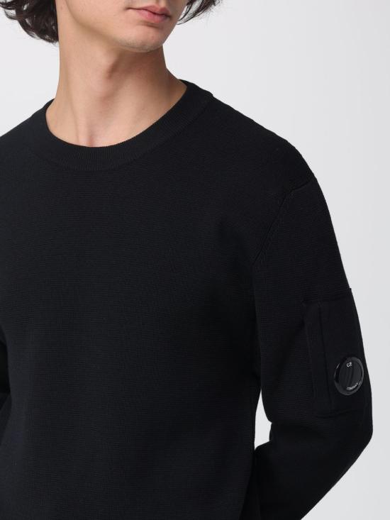 25FW 씨피 컴퍼니 스웨터 19CMKN200A006595A 999 Black - C.P. COMPANY