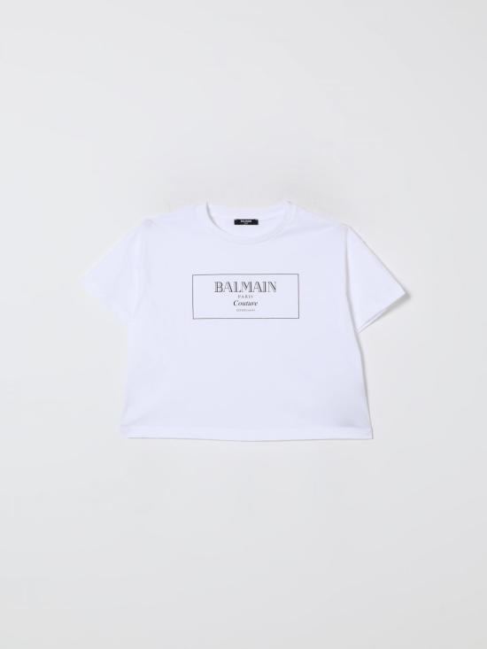 25FW [키즈] 발망 티셔츠 BX8A21Z3186 100NE White