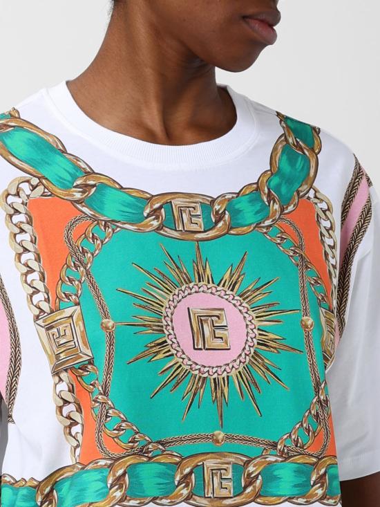 25FW 발망 반팔 티셔츠 FF1EE020GF01 GSR Multicolor - BALMAIN