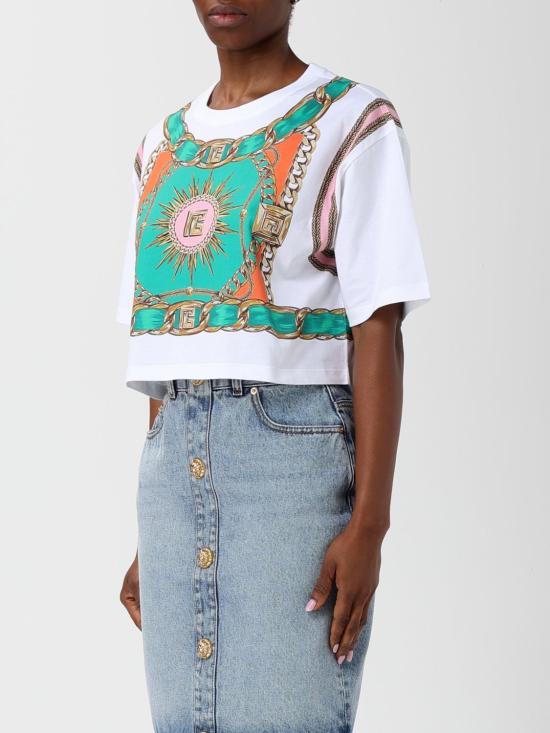 25FW 발망 반팔 티셔츠 FF1EE020GF01 GSR Multicolor - BALMAIN